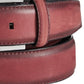 Calvin Klein Men's Burnished Edge Leather Belt Red Size 36