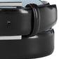 Calvin Klein Men's Semi Shine Feather Edge Leather Belt Black Size 44