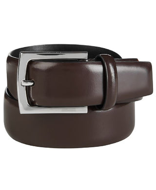 Calvin Klein Men's Semi Shine Feather Edge Leather Belt Red Size 32