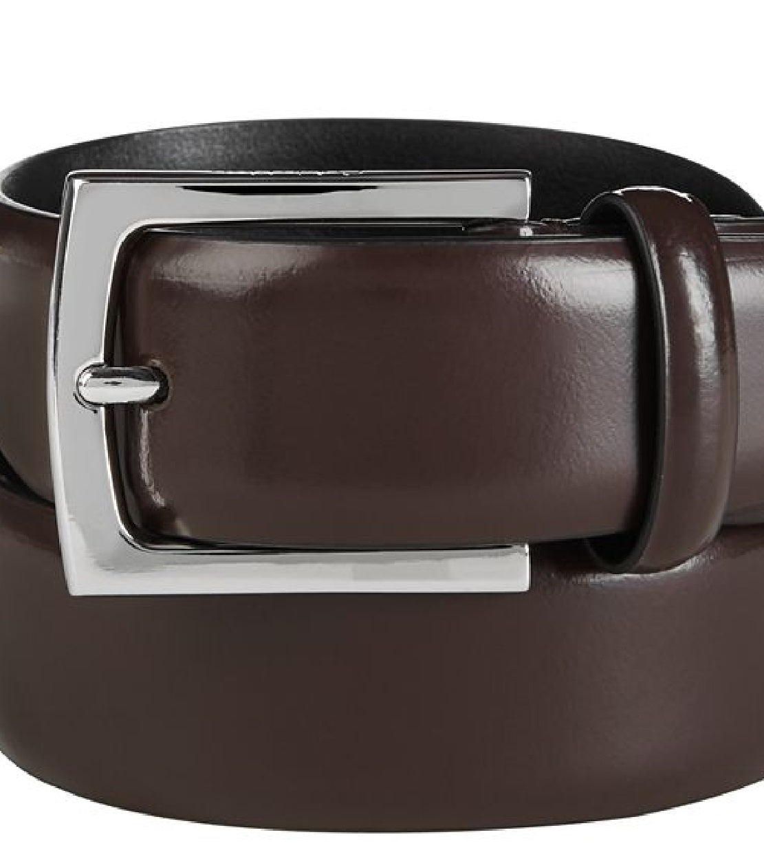 Calvin Klein Men's Semi Shine Feather Edge Leather Belt Red Size 32