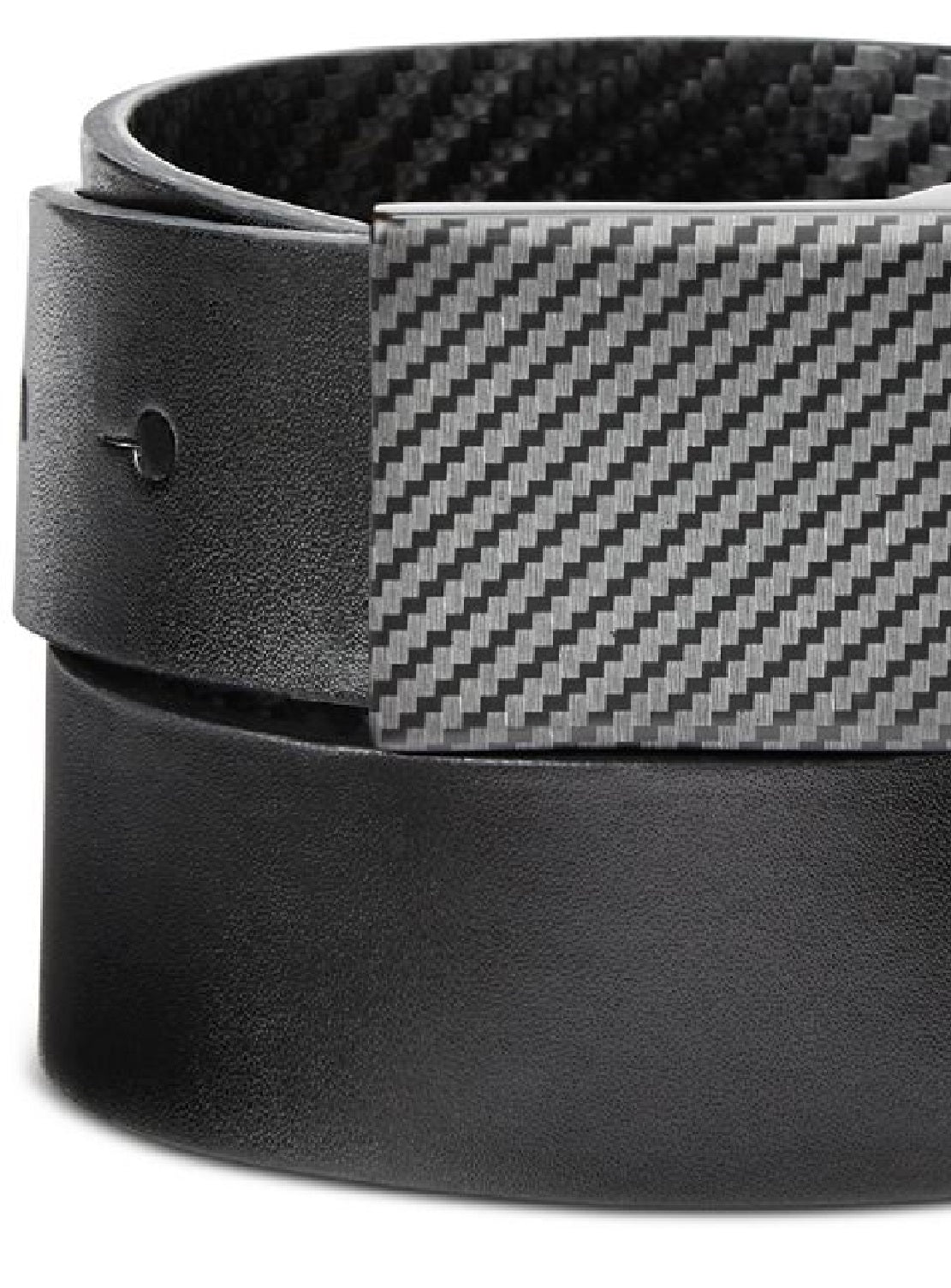 Calvin Klein Men's Plaque Buckle Reversible Leather Casual Belt Black Size 42