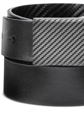 Calvin Klein Men's Plaque Buckle Reversible Leather Casual Belt Black Size 42