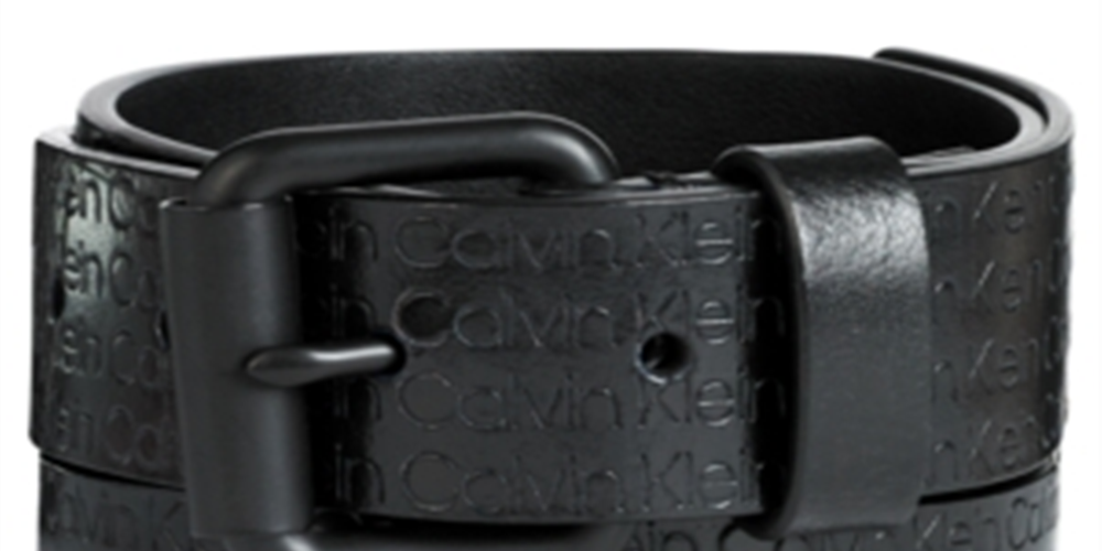 Calvin Klein Men's Embossed Logo Belt Black Size 38