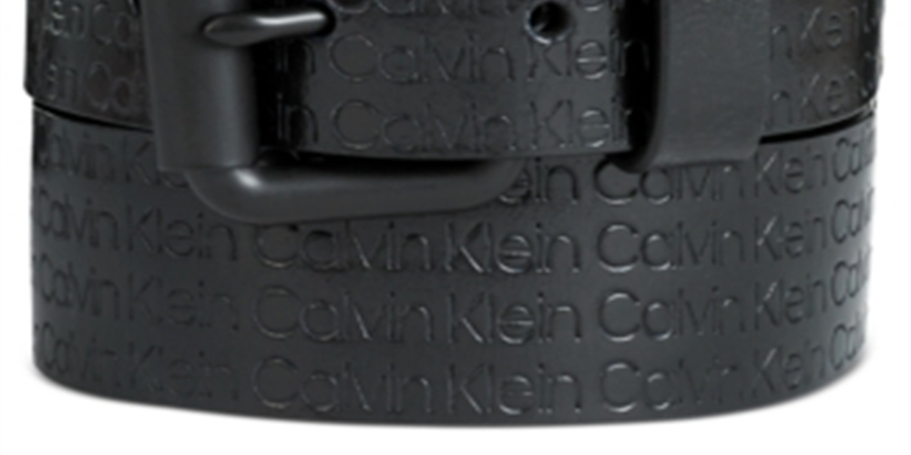 Calvin Klein Men's Embossed Logo Belt Black Size 38