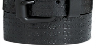 Calvin Klein Men's Embossed Logo Belt Black Size 38