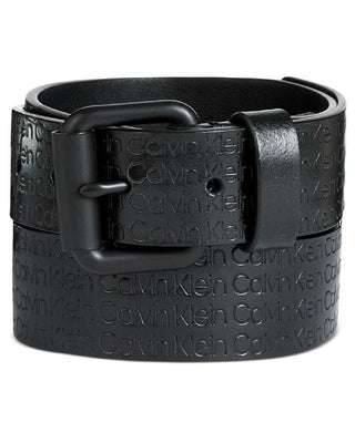 Calvin Klein Men's Embossed Logo Belt Black Size 40