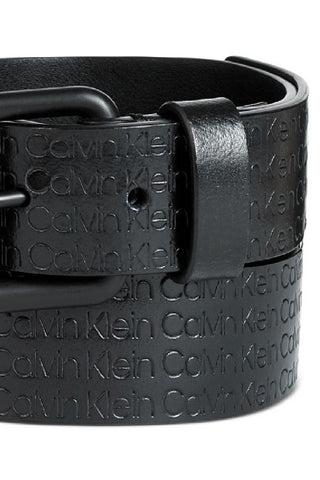 Calvin Klein Men's Embossed Logo Belt Black Size 40