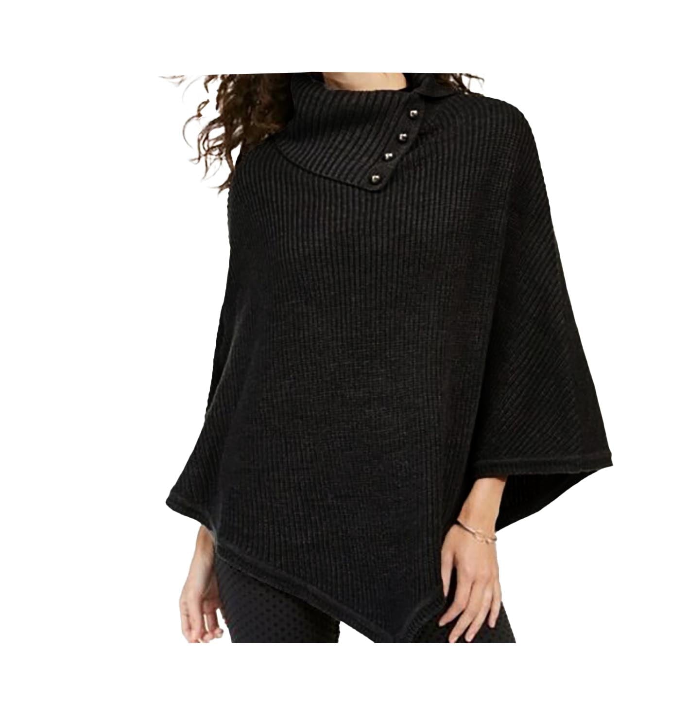 Michael Kors Women's Black Shaker Poncho