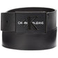Calvin Klein Men's Logo Leather Belt Black Size 32
