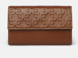 Sam Edelman Women's Eden Embossed Slim Crossbody In Luggage Bag Brown Size Regular