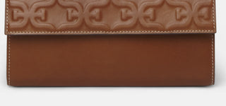 Sam Edelman Women's Eden Embossed Slim Crossbody In Luggage Bag Brown Size Regular