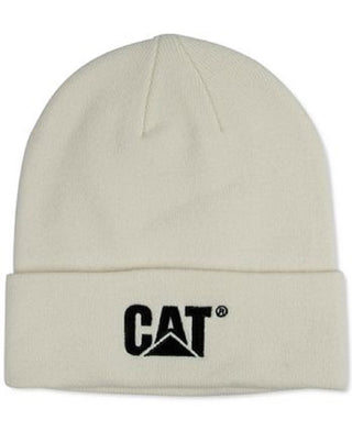 Caterpillar Men's Trademark Cuff Beanie Hat White Size Regular