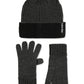 Calvin Klein Men's Double Wide Ribbed Fisherman's Hat & Gloves Set Black Size Regular
