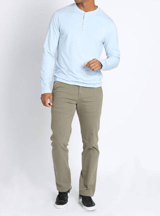 Jachs New York - Cotton Modal Blend Long Sleeve Henley Shirt