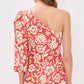 Dress To - One-shoulder Floral Print Mini Dress