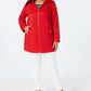 Michael Kors Women's Plus Hooded Raincoat Red Size 2X