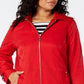 Michael Kors Women's Plus Hooded Raincoat Red Size 2X