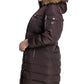Michael Kors Women's Plus Faux Fur Trim Hooded Puffer Coat Brown Size 2X
