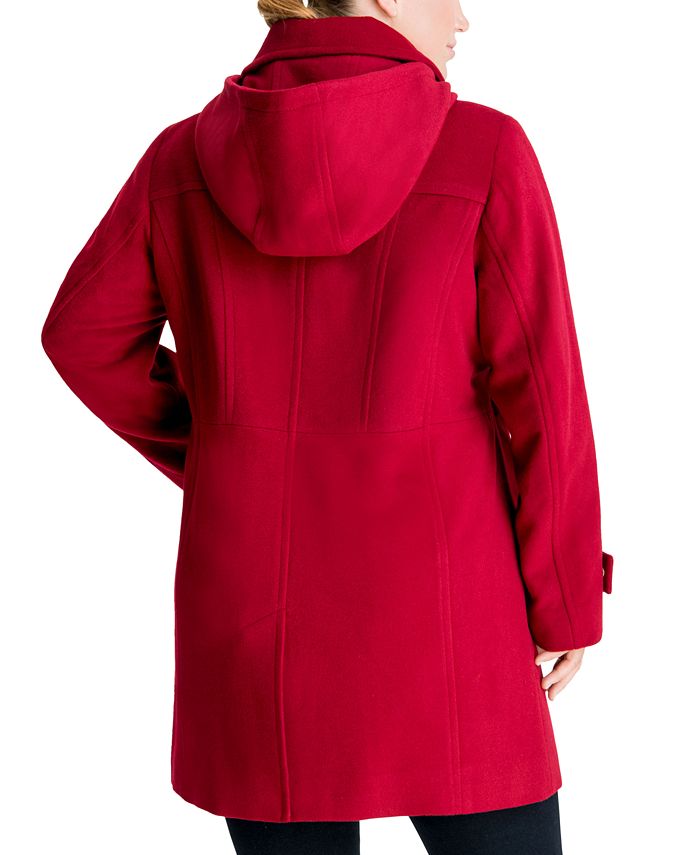 Michael Michael Kors Women's Hooded Point Collar Coat Red Size 3X