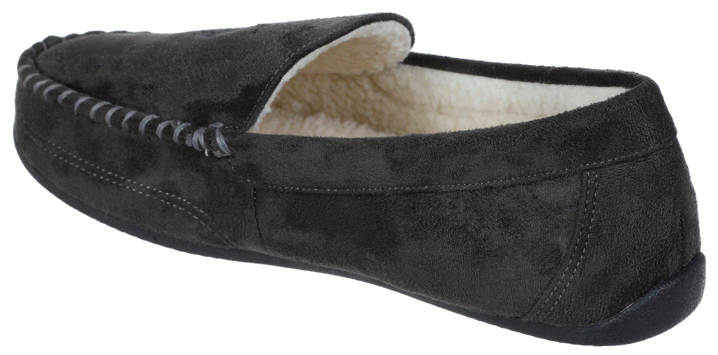 Ralph Lauren Men's Declan Moccasin Slippers Gray Size 12M