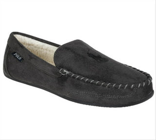 Ralph Lauren Men's Declan Moccasin Slippers Gray Size 12M