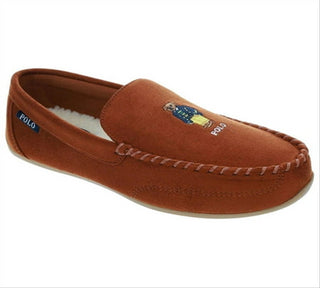 Ralph Lauren Men's Declan Bear Moccasin Slippers Brown Size 9 M