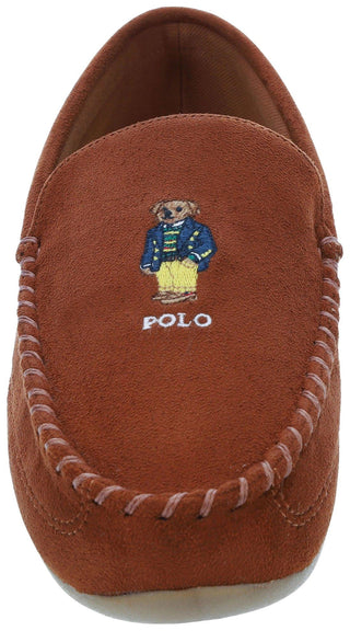 Ralph Lauren Men's Declan Bear Moccasin Slippers Brown Size 9 M