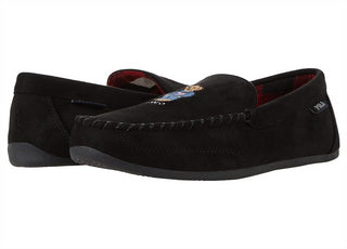 Ralph Lauren Men's Declan Bear Moccasin Slipper Black