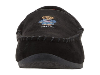 Ralph Lauren Men's Declan Bear Moccasin Slipper Black