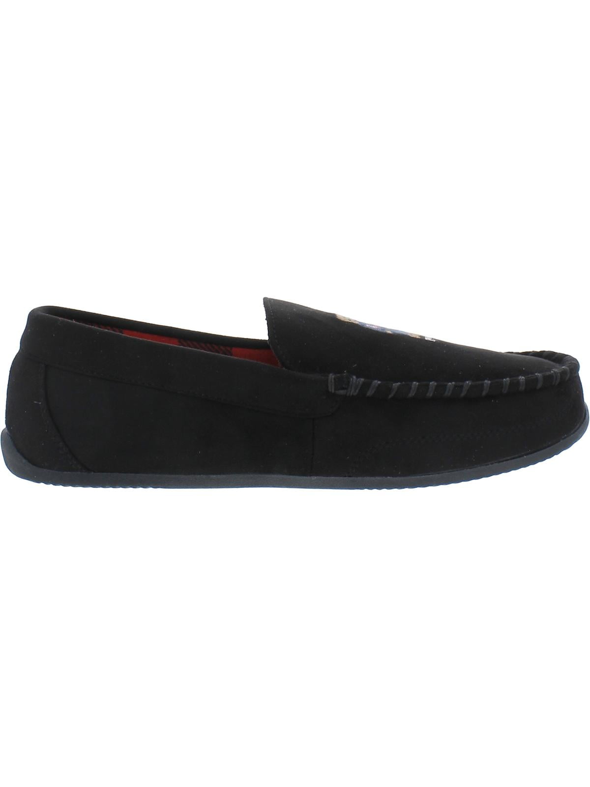 Ralph Lauren Men's Declan Bear Moccasin Slipper Black