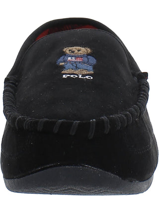 Ralph Lauren Men's Declan Bear Moccasin Slipper Black