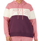 Fila Women's Timeless Logo Colorblocked Hoodie Purple Size 3X