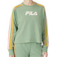 Fila Women's Clover Crewneck Logo Colorblocked Sweatshirt Green Size 4X