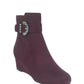 Impo Women's Wide Width Wedge Bootie Purple Size 8 M