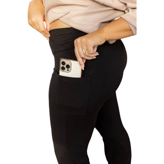 Julia Rose - Liz Crossover Bootcut Leggings with Pockets