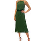 Sam Edelman Women's Blouson Pleated Dress Green Size 6