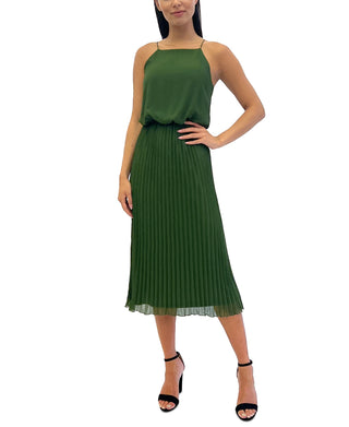 Sam Edelman Women's Blouson Pleated Dress Green Size 6