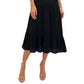 Sam Edelman Women's Mock Neck Tiered Halter Midi Dress Black Size 10