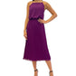 Sam Edelman Women's Plisse Sleeveless Midi Dress Purple Size 12