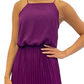 Sam Edelman Women's Plisse Sleeveless Midi Dress Purple Size 12