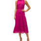 Sam Edelman Women's High Neck Sleeveless Chiffon Dress Pink Size 4