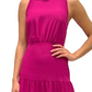 Sam Edelman Women's High Neck Sleeveless Chiffon Dress Pink Size 12