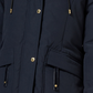 Sam Edelman Women's Faux Trim Hooded Down Parka Blue Size X-Small