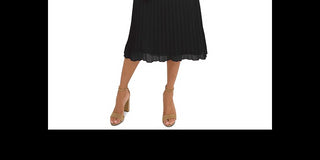 Sam Edelman Women's Sleeveless Pleated Midi Dress Black Size 4