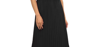 Sam Edelman Women's Sleeveless Pleated Midi Dress Black Size 4