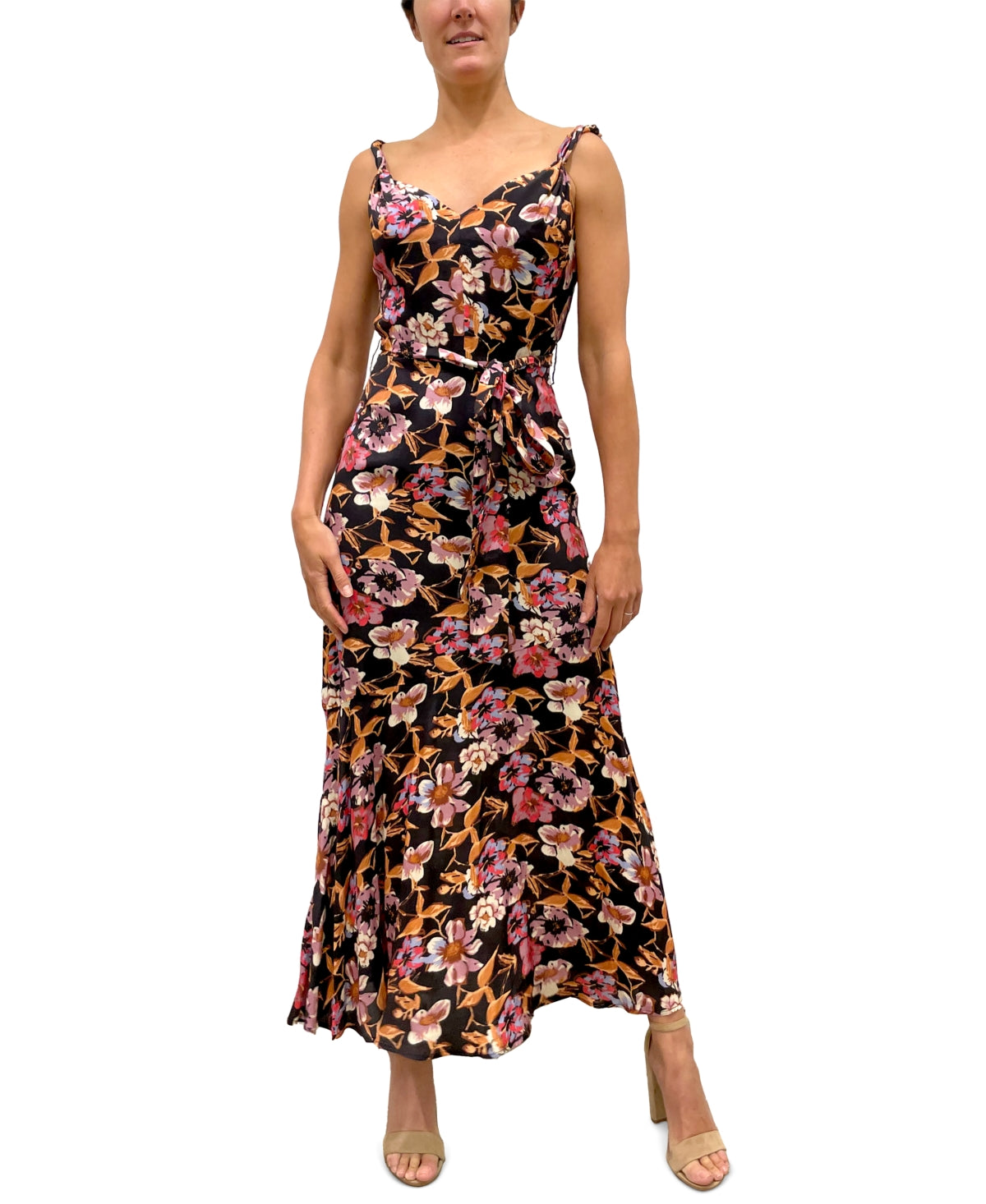 Sam Edelman Women's Fiery Floral Maxi Dress Red Size 0
