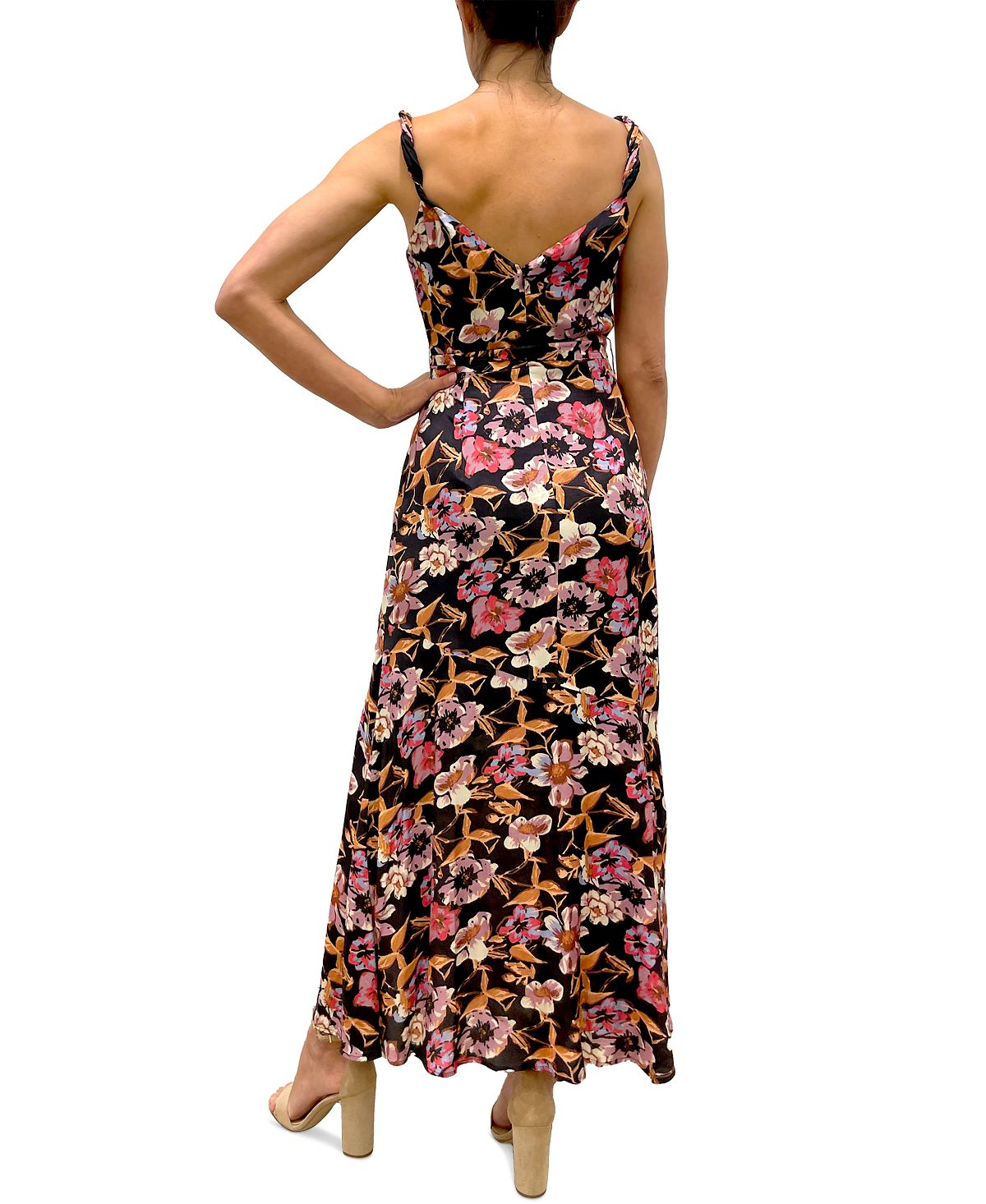 Sam Edelman Women's Fiery Floral Maxi Dress Red Size 2