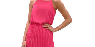 Sam Edelman Women's Pleated Midi Dress Pink Size 6