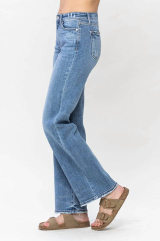 Judy Blue - Mid Rise Wide Leg Jeans