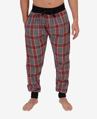 Members Only Men's Flannel Jogger Lounge Pants Gray Size X-Large
